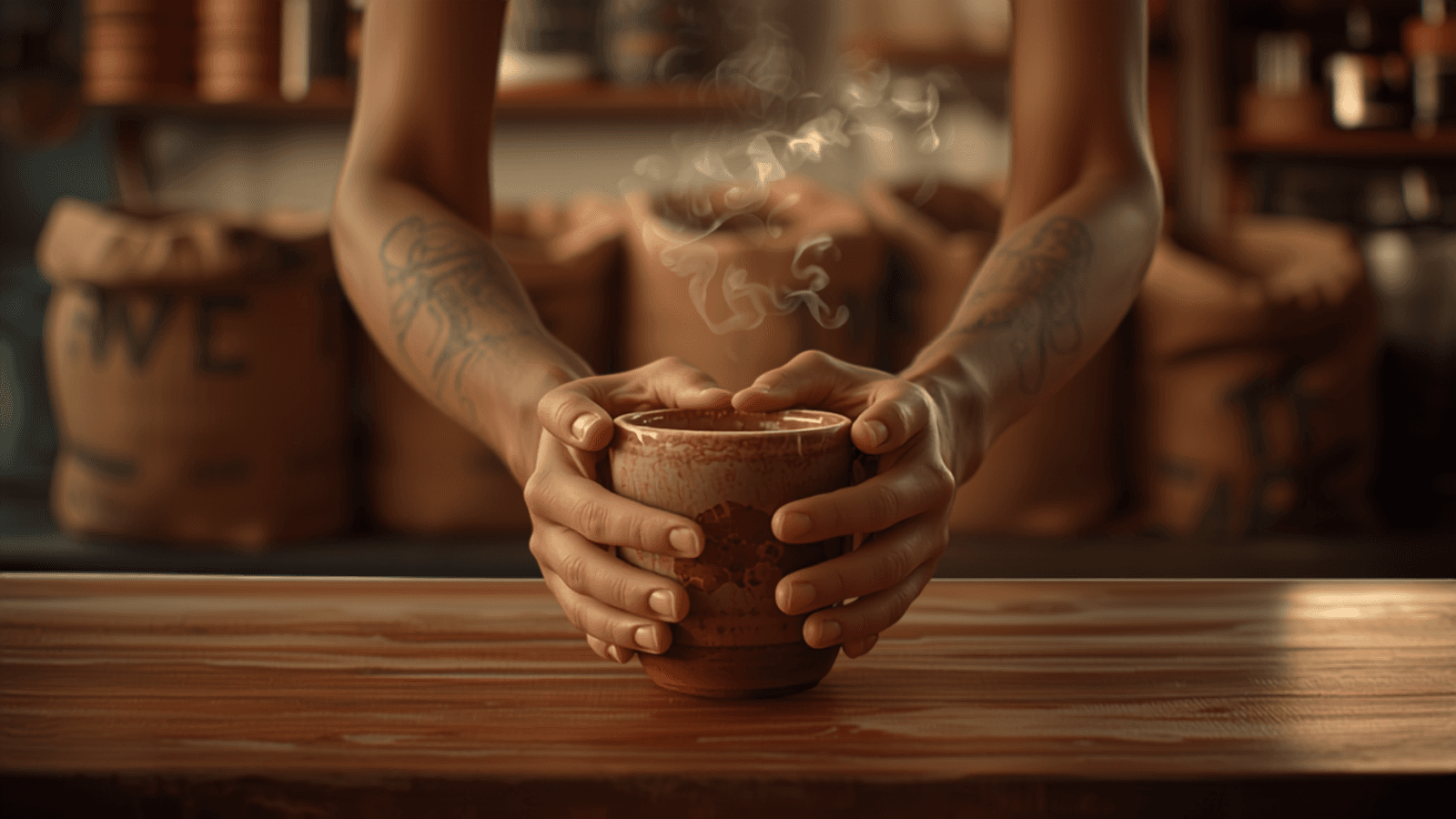 A cozy cup at the roastery