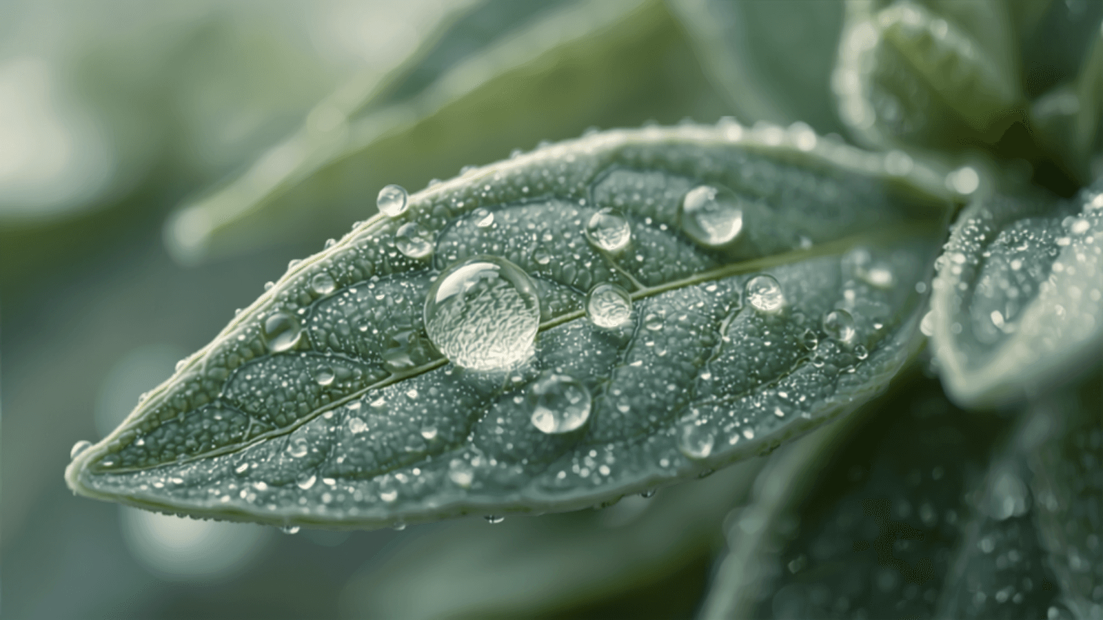Fresh sage with dew